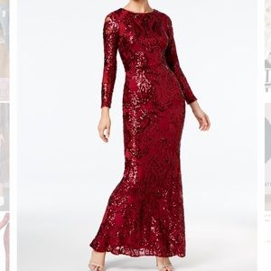 Betsy & Adam Sequin Gown